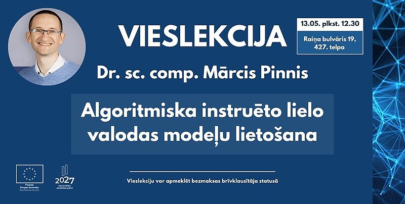 Vieslekcija "Algoritmiska instruēto lielo valodas modeļu lietošana"